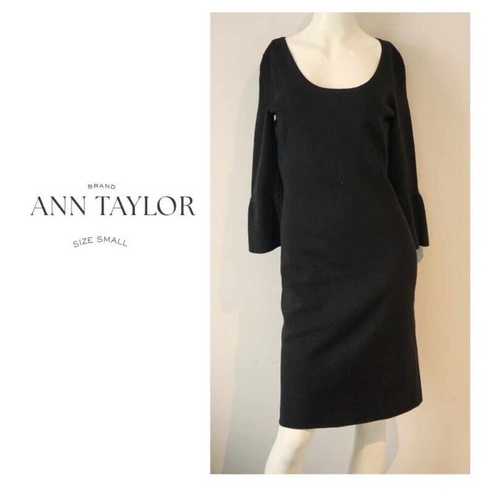 Ann Taylor Black Sweater Dress Size Small